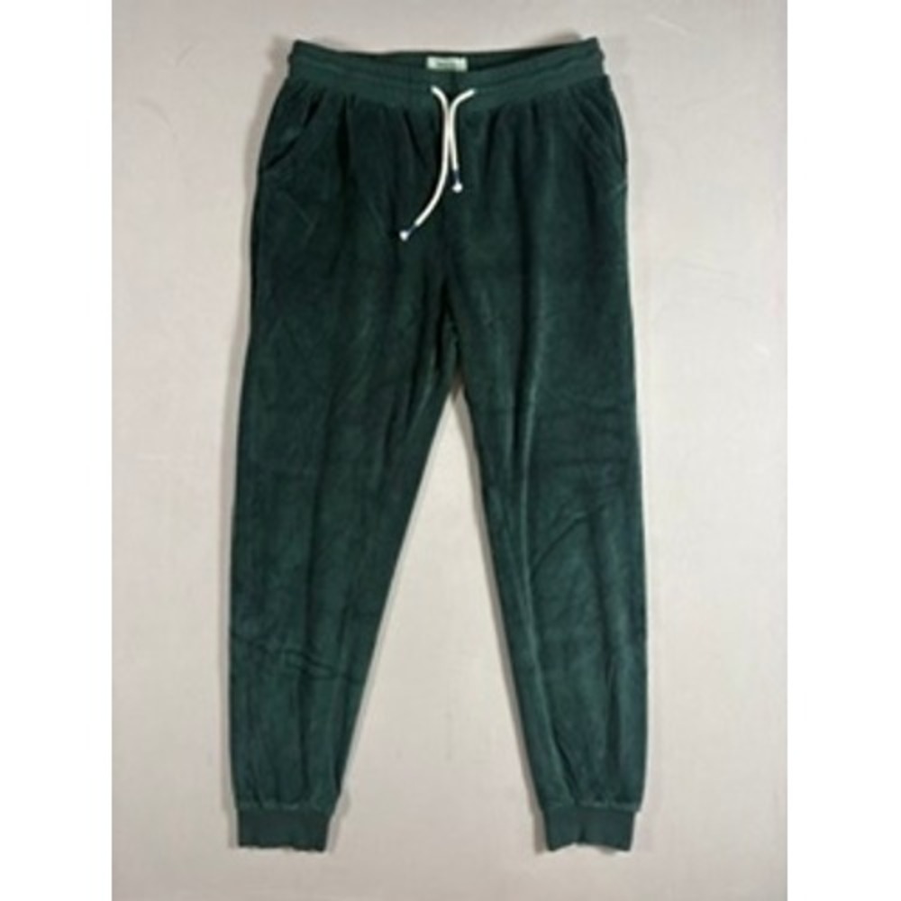 Marine Layer Moonlight Velour Joggers Organic Cotton Blend Sweatpants Green, S